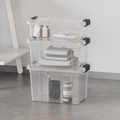 Boîtes de rangement transparentes avec couvercles Superio