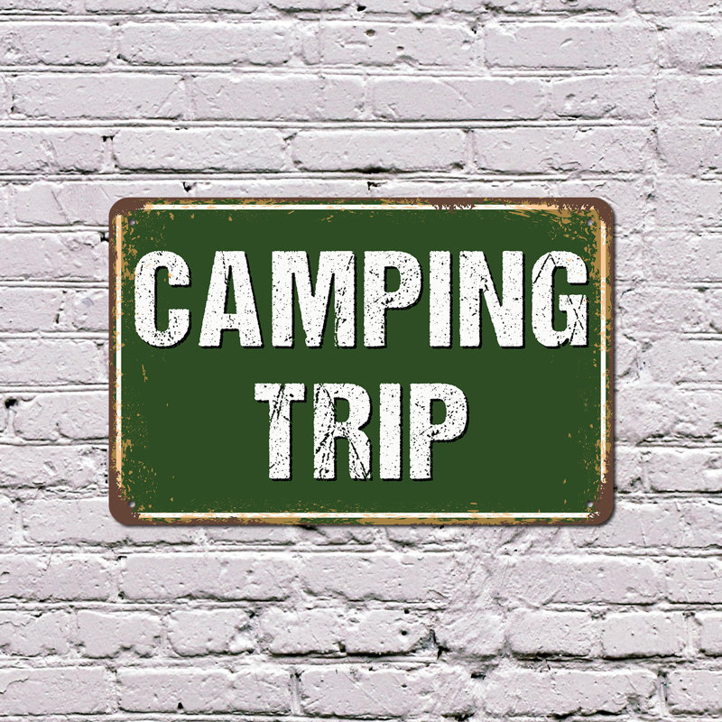 Enseigne de camping en aluminium 18 po x 24 po