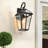 Modern Outdoor Wall Lantern Sconce, 21 Inch Tall (1-Pack), Black Metal Exterior Light Fixture With Clear Glass, Porch Patio Garage Lighting |  Gift Idea-1593323561