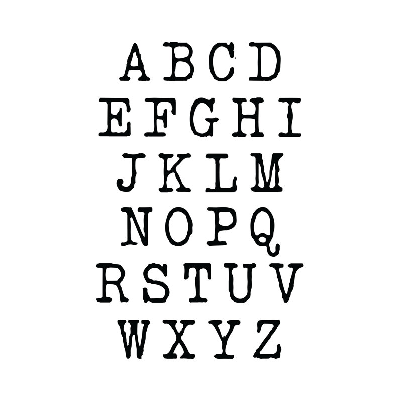 Simple Alphabet - Wrapped Canvas Print, 46cm H x 30cm W x 3.8cm D