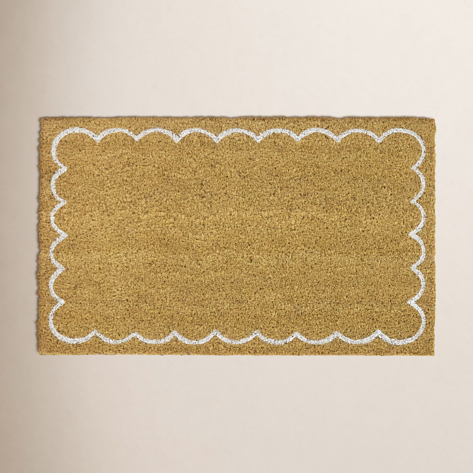 Scallop Border Tan Classic Doormat