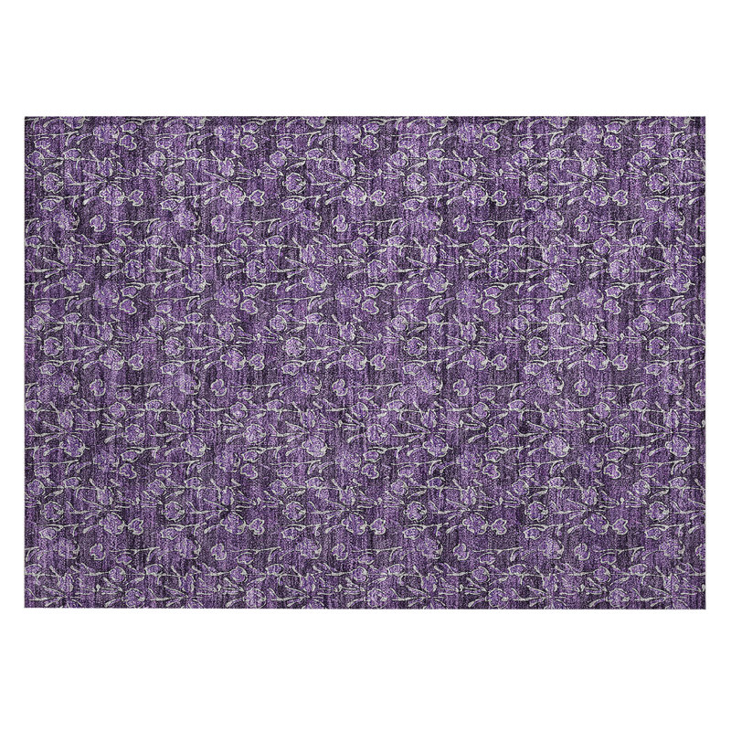 Azniv Washable Floral Indoor / Outdoor Rug, Rectangle 1'8" x 2'6"