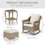 Chaise berçante d'extérieur à dossier haut en rotin Quirama-116787763