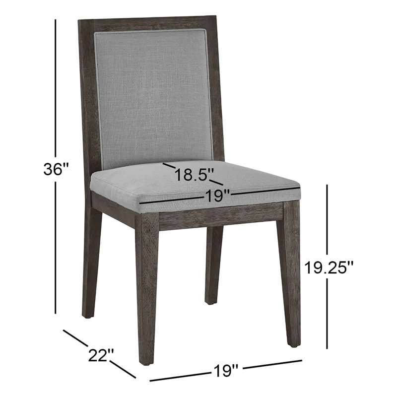 Chaise d'appoint rembourrée Meria, Mélange de lin gris