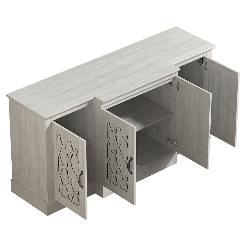 Armoire de salle à manger Chessani, Chêne gris cendré