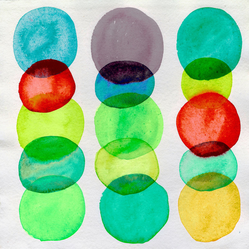 Wrapped Canvas Print, Green/Red/Grey
