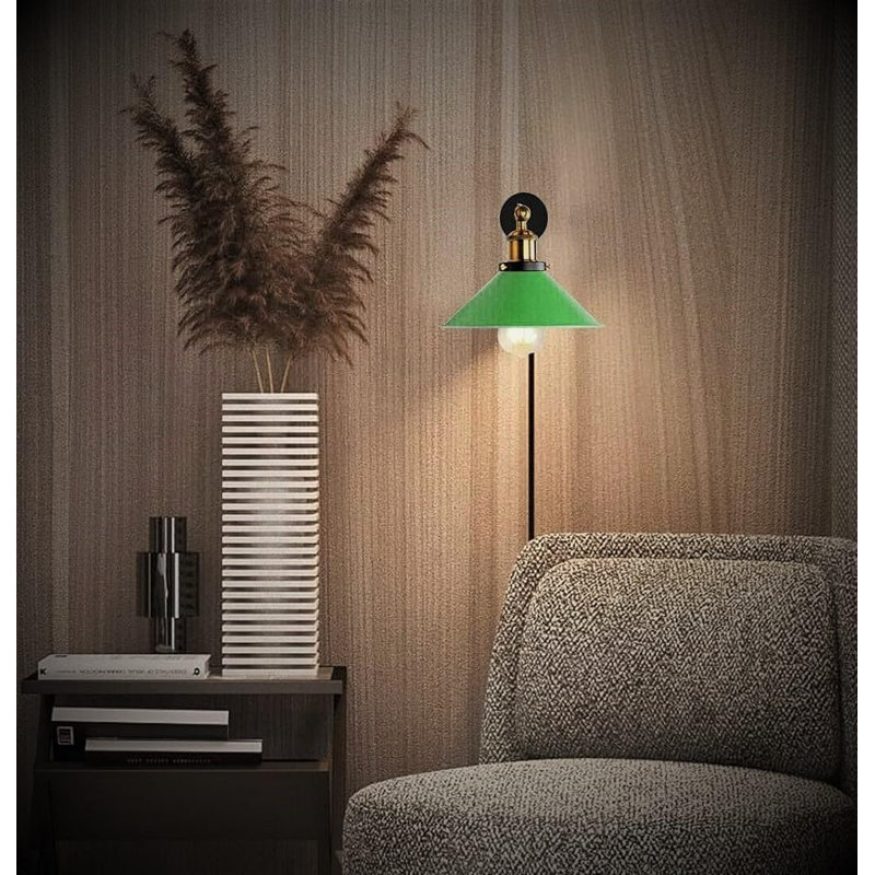 Plug-in Armed Sconce, Green