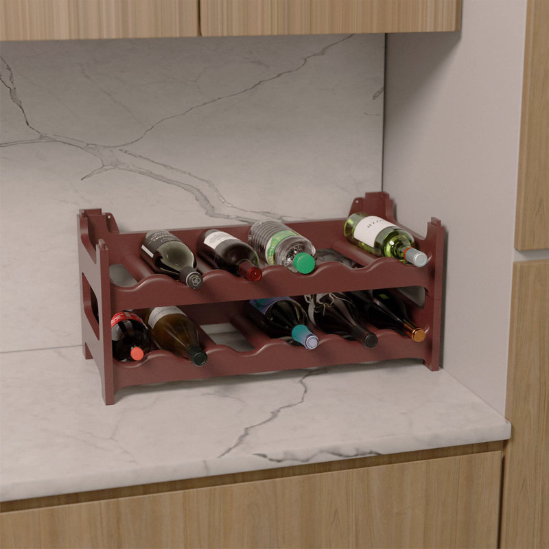 Torresdale Tabletop Wine Bottle Rack, Brown