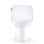 TOTO Ultramax Low Profile One-Piece Elongated 1.28 GPF WASHLET+ Ready Universal Height Toilet with CEFIONTECT, Cotton White - CST618CEFGT40#01