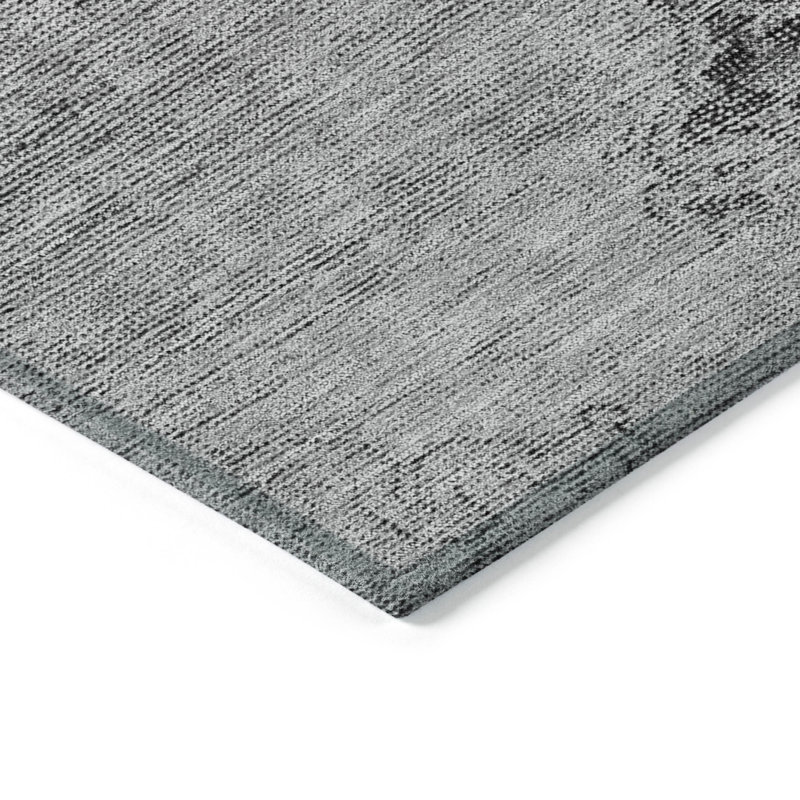 Tapis résistant aux taches lavable à la machine avec envers antidérapant, Rond 8 pi