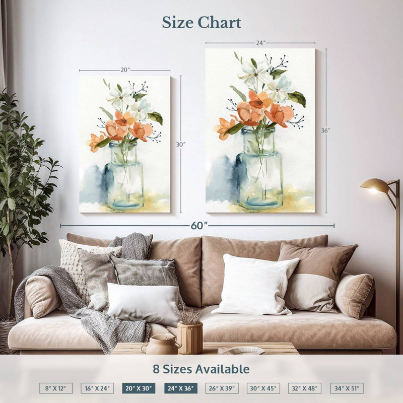 Harnek Simple Blossoms I, H 36 po x l 24 po