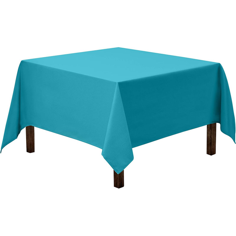Amilliana Square No Pattern Polyester Tablecloth, 70" Square, Caribbean