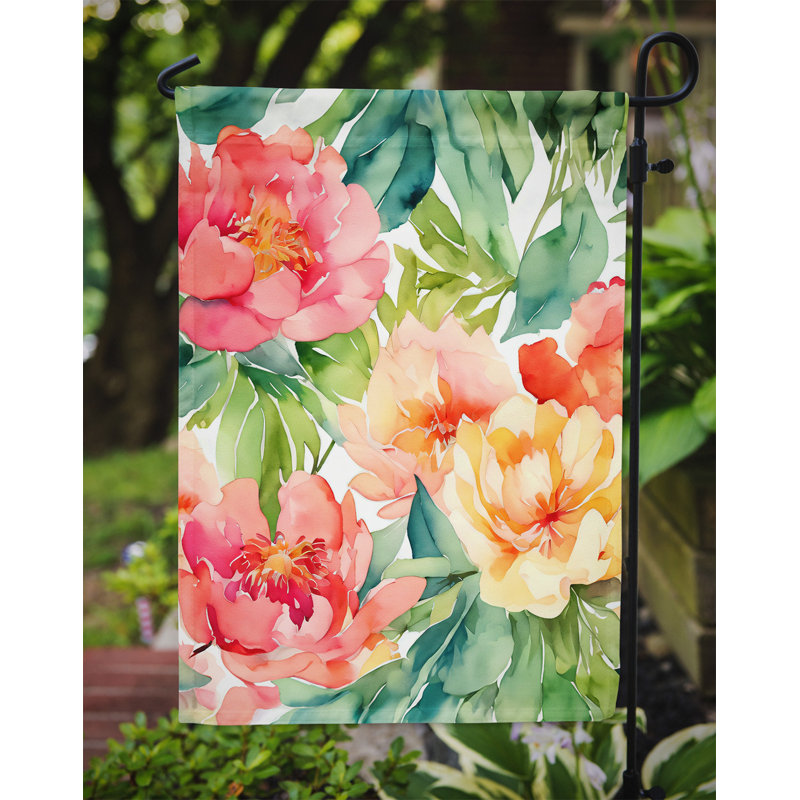 Drapeau de jardin double en polyester H 15,5 po x l 11,25 po