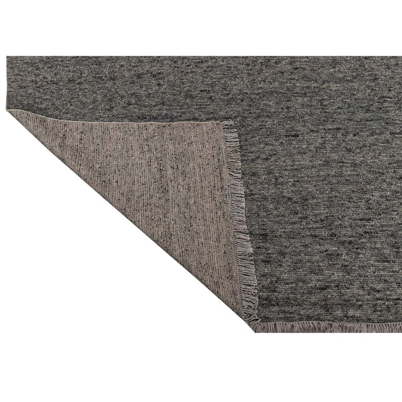 Wool Area Rug in Dark Gray, Rectangle 12' x 15'
