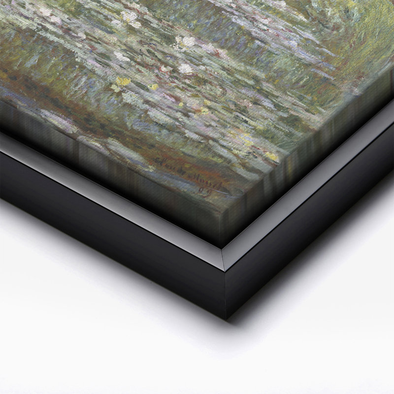 Claude Monet - Étang aux nymphéas No2, Black Framed, Canvas, 11"H x 14"W