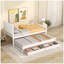 Lit plateforme avec lit gigogne et tiroirs, cadre de lit, lits-378488330