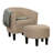 Anges Upholstered Barrel Chair with Ottoman-72831340