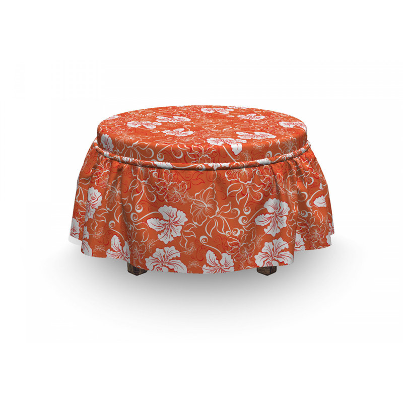 Housse pour repose-pieds tropical hibiscus