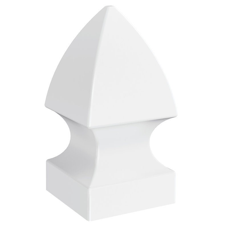 White Vinyl Gothic Fence Post Cap for 5-inch Posts