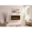 Touchstone Sideline 50" Smart Electric Fireplace with Mantel Surround – Encase White Surround, WiFi Enabled, Wall-Mounted or Freestanding, 1500W Heater