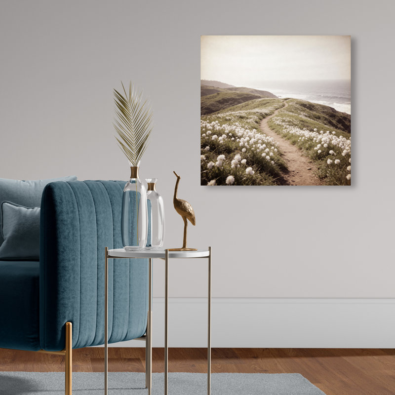 Blooming Path Landscape & Nature Canvas Print by Oliver Gal, Black Frame, 12 x 12, 20" H x 20" W, Gallery Wrapped