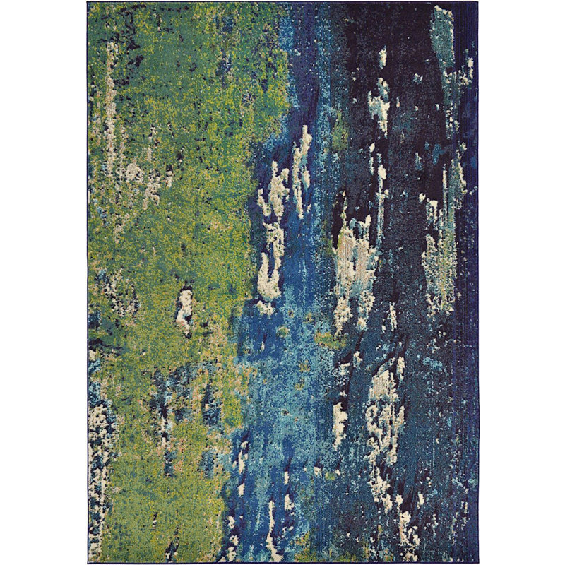 Abstract Indoor Rug, Rectangle 7' x 10'