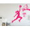 Décalcomanie murale fille basketball, autocollant mural nom personnalisé, cadeaux personnalisés panier art chambre d'enfant, décoration 342DRE