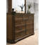 Lit à panneau en bois avec commode, miroir et table de chevet Maderne-594487815