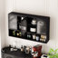 Armoire murale à quatre portes en verre, murale, convenant à la cuisine, au salon et à la salle de bain-713441242