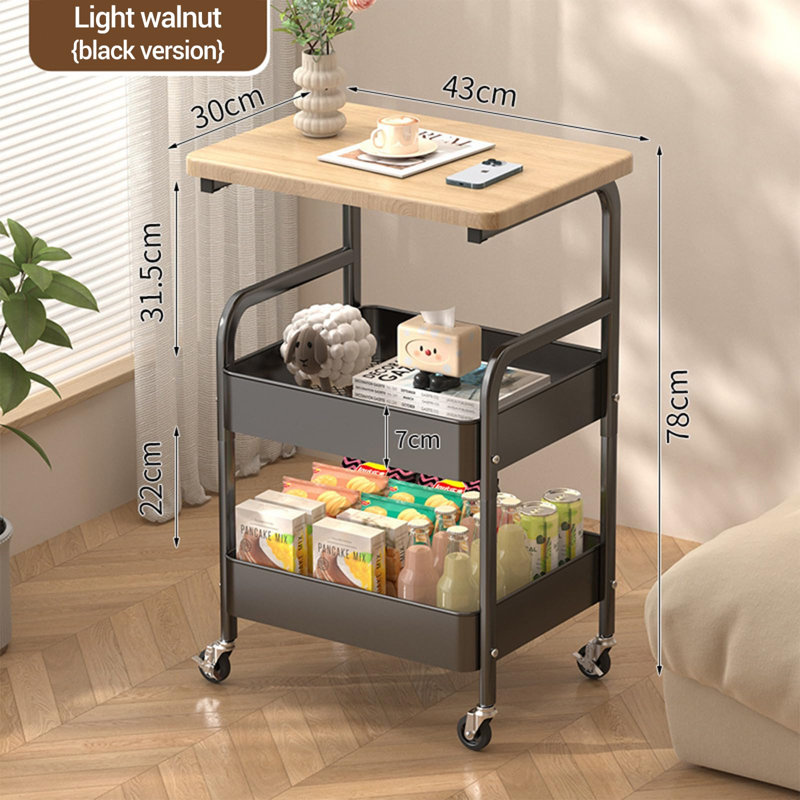 43 cm W Steel Storage Rack, Matte Black