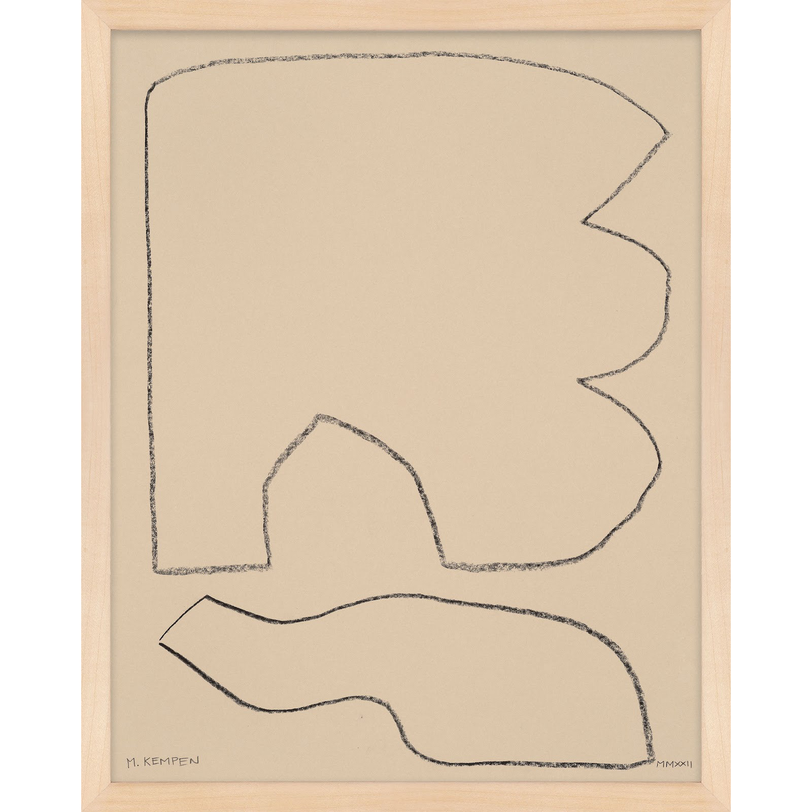 Outlines 3 by Michael Kempen, Maple Framed, 40" W x 50" H