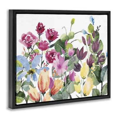 Art floral sur toile encadré floral par Kim Allen