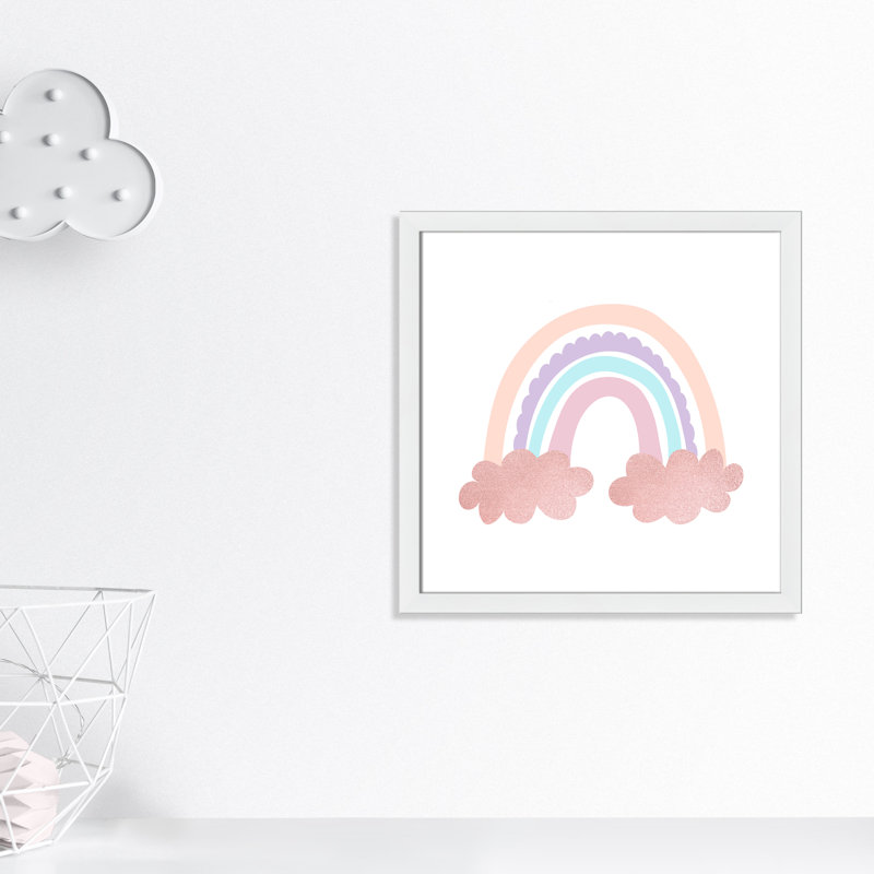Arc-en-ciel 2, H 22,5 po x l 22,5 po x P 0,63 po, Cadre blanc