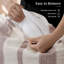Canapé 3 places de 226 cm de large, canapé moderne à rayures pour salon-486881777