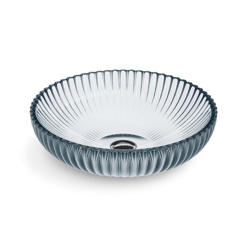 Salute Vessel Bathroom Sink, Translucent Dusk