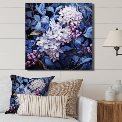 «Blue Garden of Lilacs II» sur toile