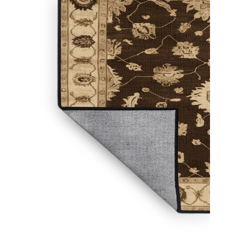 Tapis brun lavable à la machine