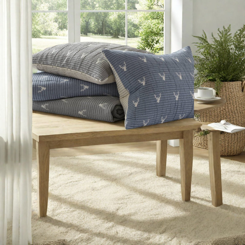 Ensemble de literie rustique confortable, couvre-lit en polyester grand confort toutes saisons