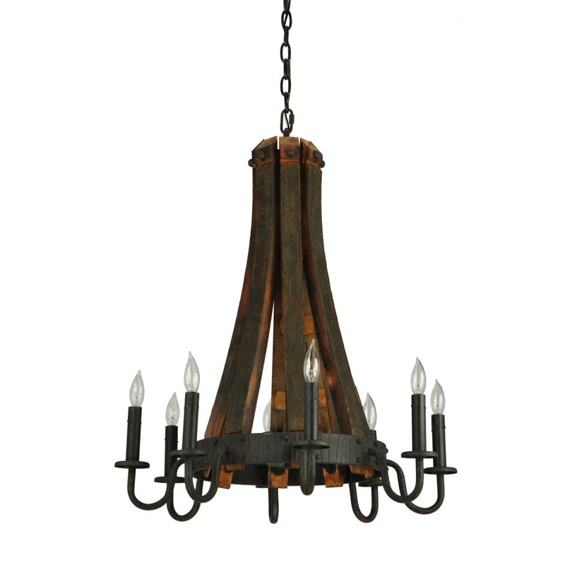 Greenbriar Oak 8 - Light Chandelier