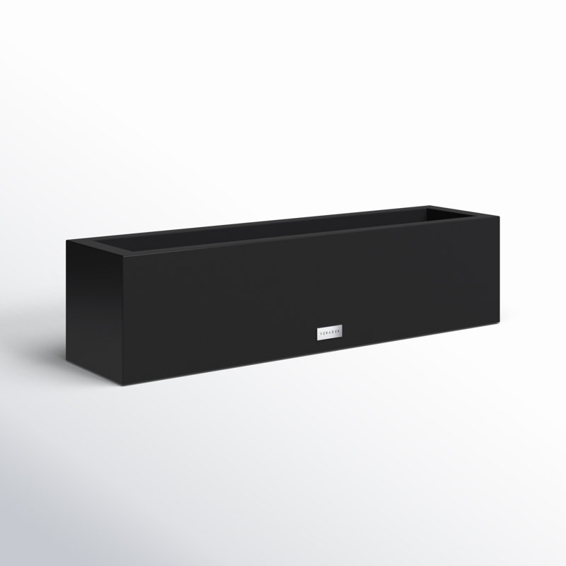 Block Series Window Box Planter, Black