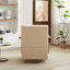Fauteuil d'appoint pivotant moderne avec accoudoirs en bois massif et confort à 360 °