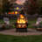 Kamarianna 32" Square Wood-Burning Bronze Finish Steel Fire Pit with Grate