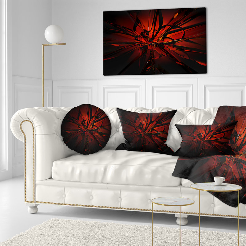 " Beautiful Red 3D Crystal Design ", 20" H x 40" W x 1" D