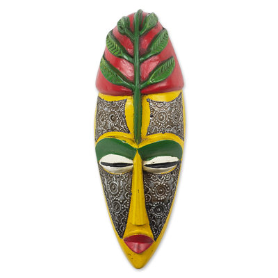 Décoration murale Elike masque africain en bois