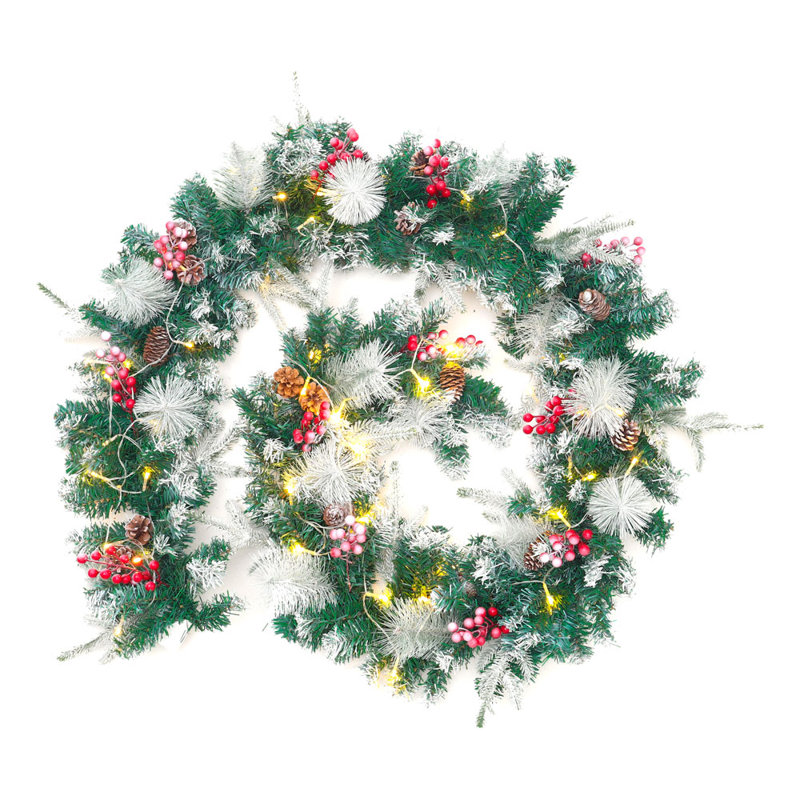 270cm Lighted Faux Garland with Lights