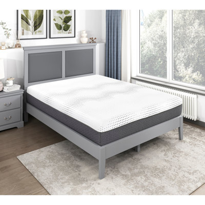 Matelas pour grand lit 12 po - Mousse de gel de thé avec ressorts ensachés pour un gel apaisant pour la nuit - sommeil paisible