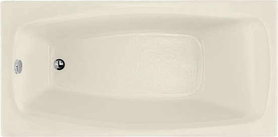 Solitude 60'' x 30'' Soaking Acrylic Bathtub, Biscuit, White