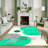 Modern Abstract Green Brown Large Rectangular Mat - Soft Plush Texture Mat With Non-Slip Rubber Backing, Machine Washable Large Floor Mat For Living Room, Bedroom, Hallway, Dining Area - Green Brown Decor In Mint, Sage, Mustard-244131306