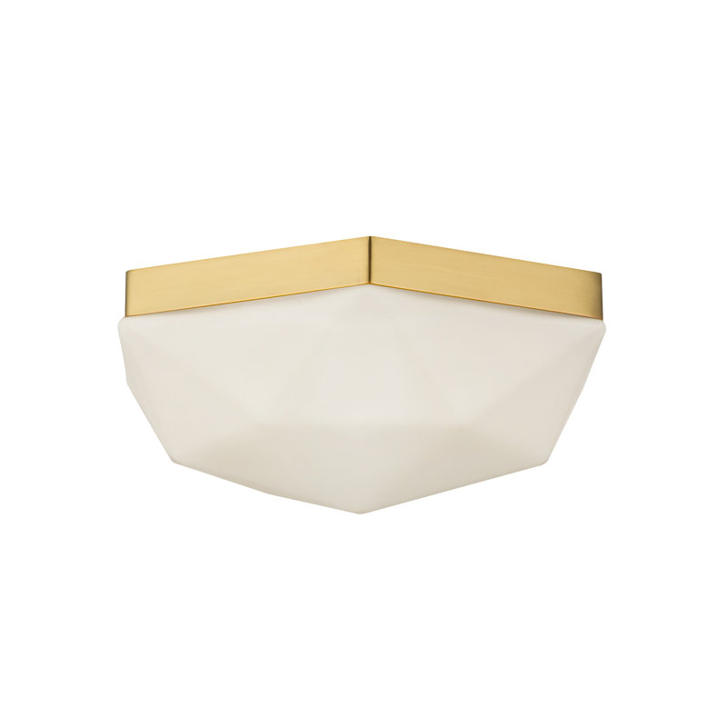 Arlenne Glass Flush Mount, Brushed Gold