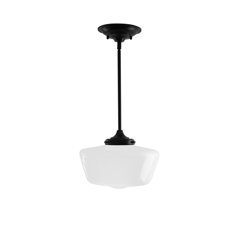 Luminaire suspendu simple à 1 lumière Bevans, Noir